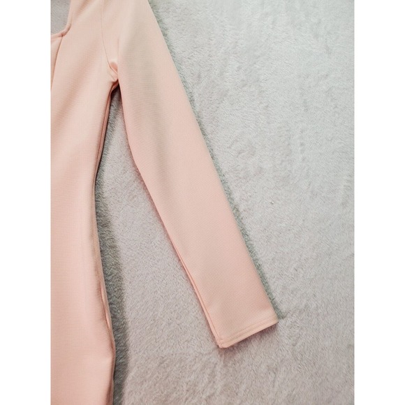 Charlotte Russe Mini Dress Womens Medium Pink Polyester Long Sleeve Square Neck - Picture 5 of 9